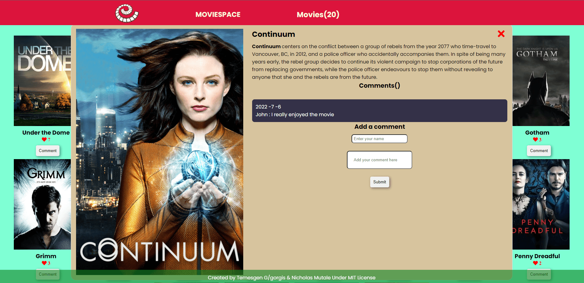 Moviespace project